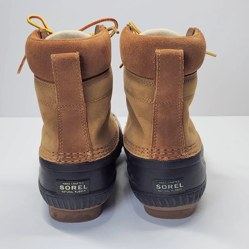 Sorel Boots Kids Size 3 Brown Leather Waterproof Duck Snow Winter Lace Up Ankle